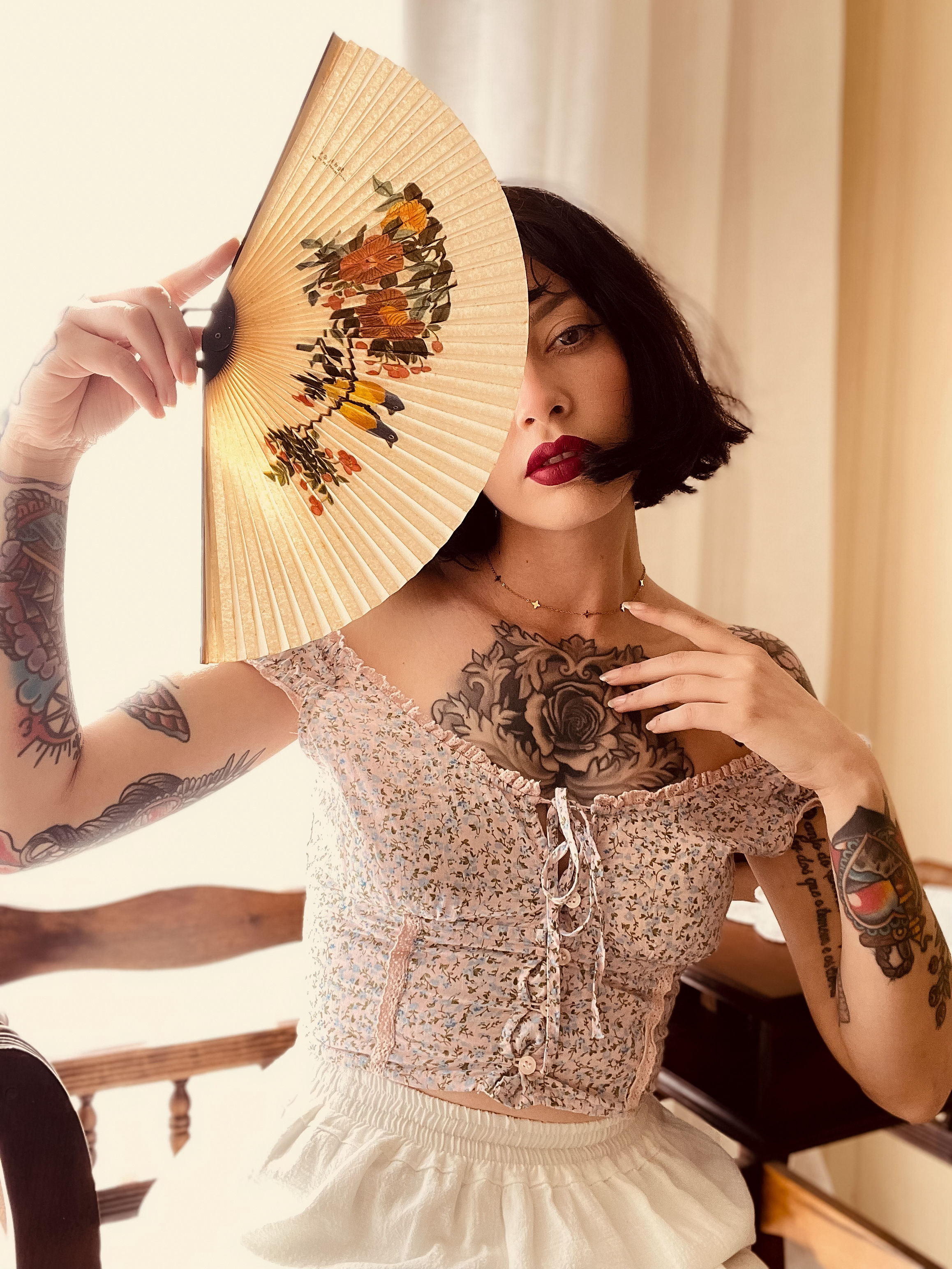 Leque Vintage chinês