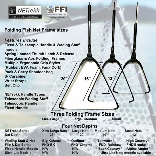 Alpine Angler | Ultra-Lite Rubberized Mesh Folding Fishing NetBig Kahuna |  NETrekknetrekk.com