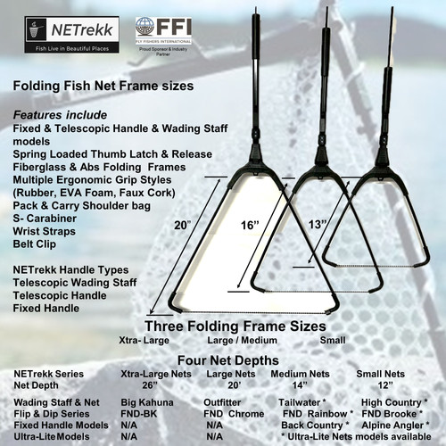 40 x 44 power catch big kahuna fishing net Big Kahuna I Telescopic Wading Staff & Folding NetBig Kahuna
