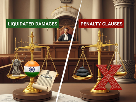 Understand liquidated damages vs. penalty clauses under Indian law. Learn the key differences, enforceability, drafting tips & landmark cases to secure your contracts