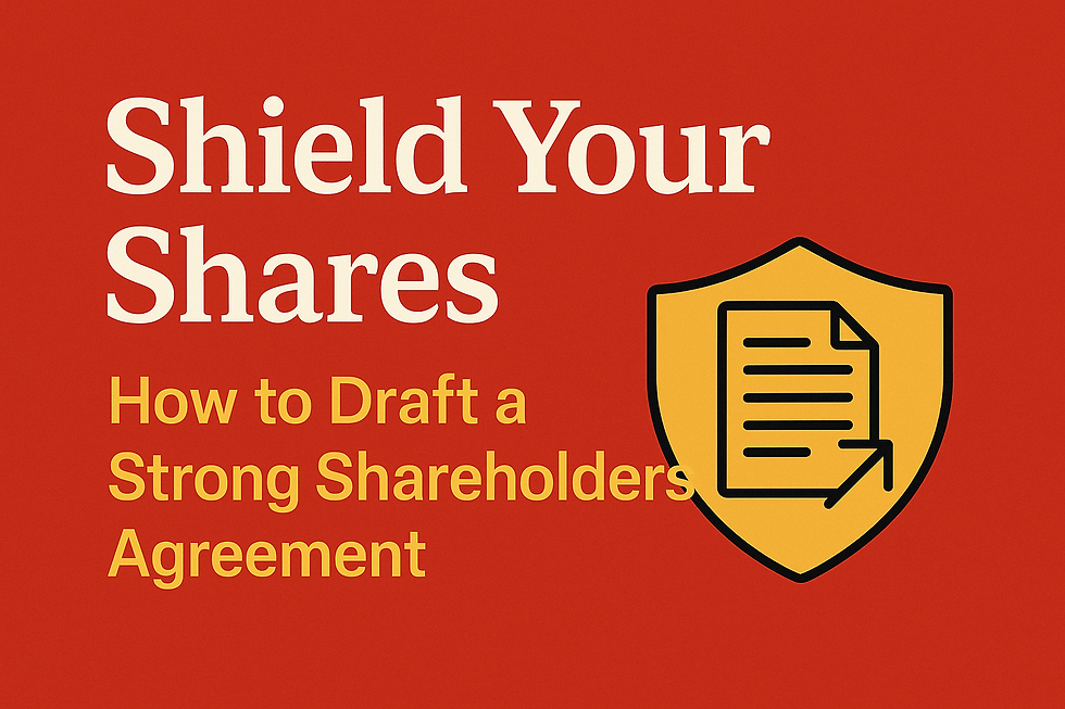 Shield Your Shares: How to Draft a Strong Shareholders’ Agreement