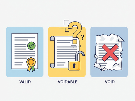 Differences Between Void, Voidable, and Valid Contracts