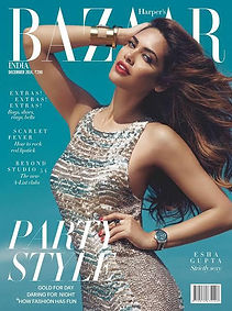 Bazaar Magazine Cover featuring Esha Gupta