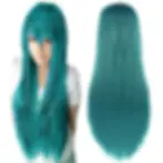 Thumbnail: 80cm Straight Synthetic Cosplay Wig White Purple Green Silver Pink Lolita