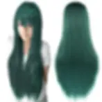 Thumbnail: 80cm Straight Synthetic Cosplay Wig White Purple Green Silver Pink Lolita