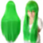 Thumbnail: 80cm Straight Synthetic Cosplay Wig White Purple Green Silver Pink Lolita