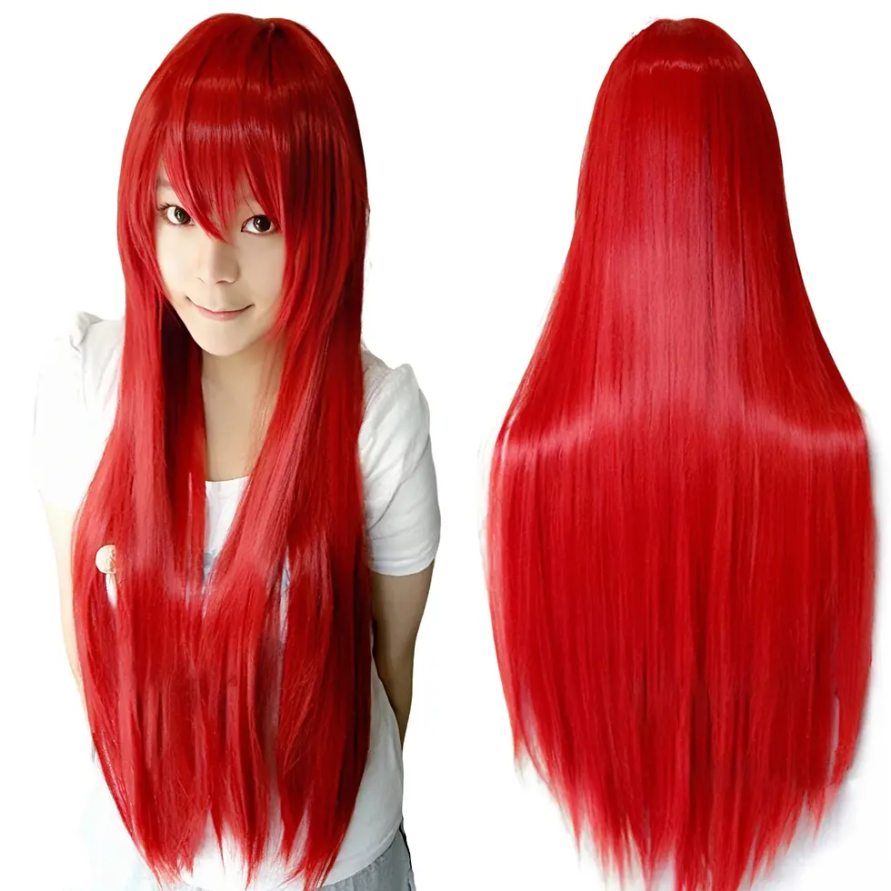 Thumbnail: 80cm Straight Synthetic Cosplay Wig White Purple Green Silver Pink Lolita