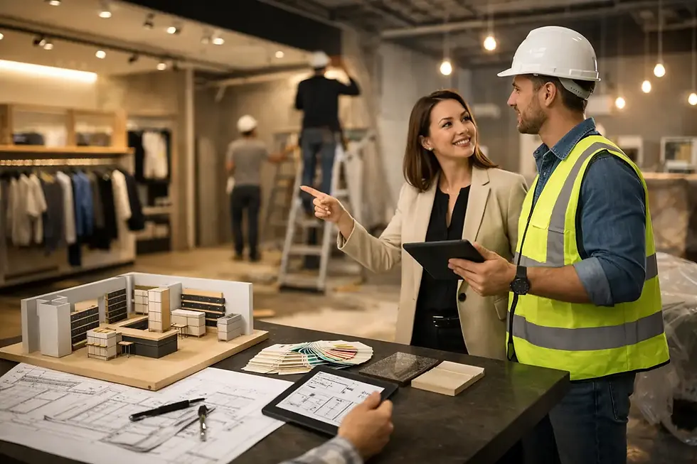 Remodelación de espacios comerciales con control