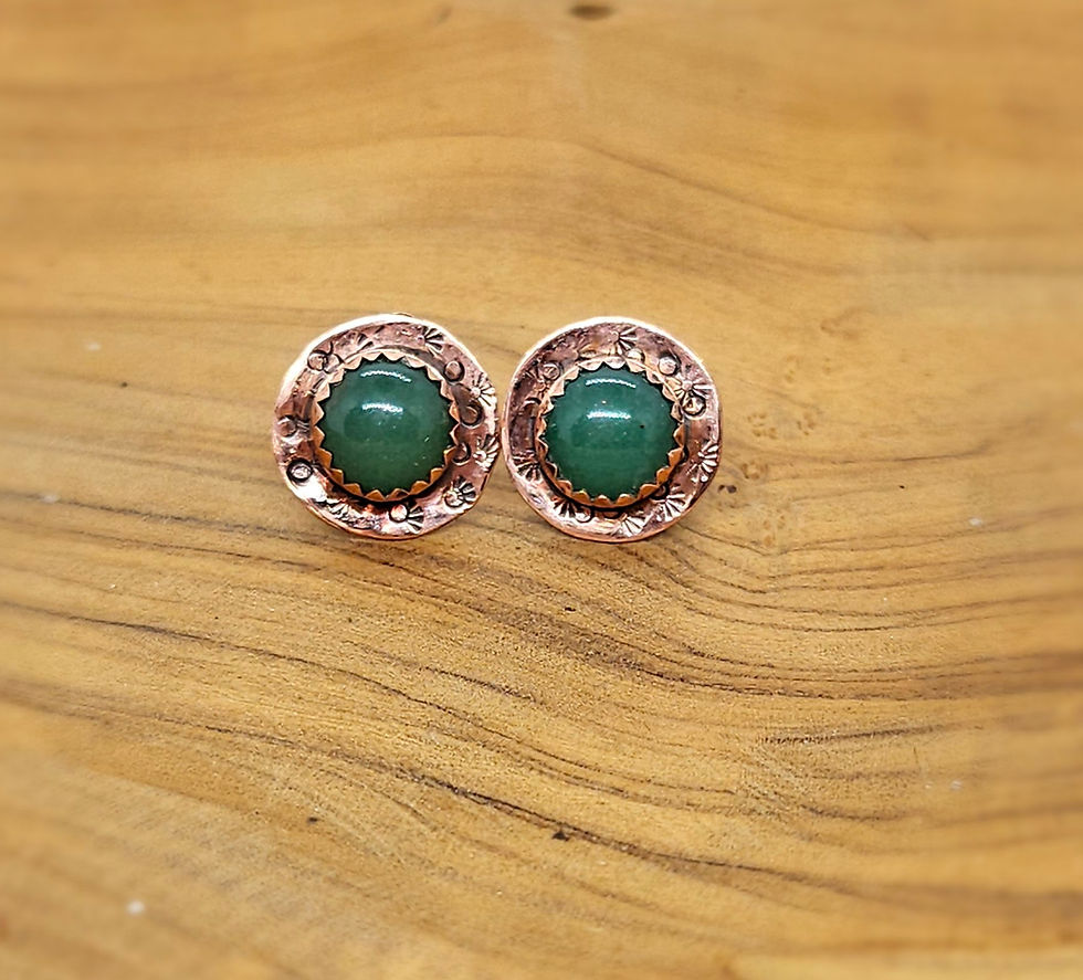 Thumbnail: Copper & Aventurine Studs