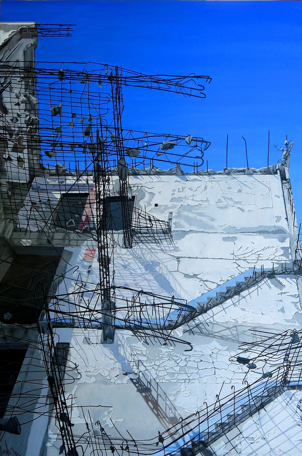 Demolition Oil on canvas 150 x 225 cm