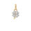 Thumbnail: Links of London 18kt Yellow Gold & Diamond Four Leaf Clover Charm