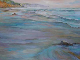 Mavillette Beach Looking South oil on canvas 30 x 40