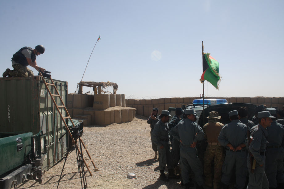 Filming on ISO container.JPG