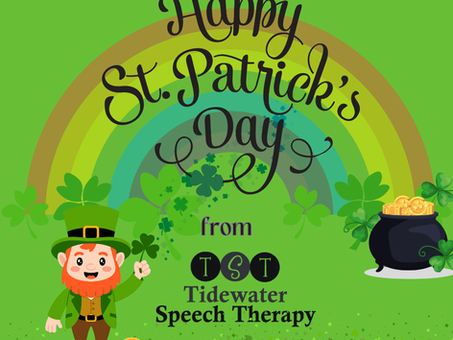 Happy St. Patrick’s Day From All of Us at Tidewater Speech Therapy!