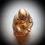 Miniature : Figurine de bouddha en métal argenté