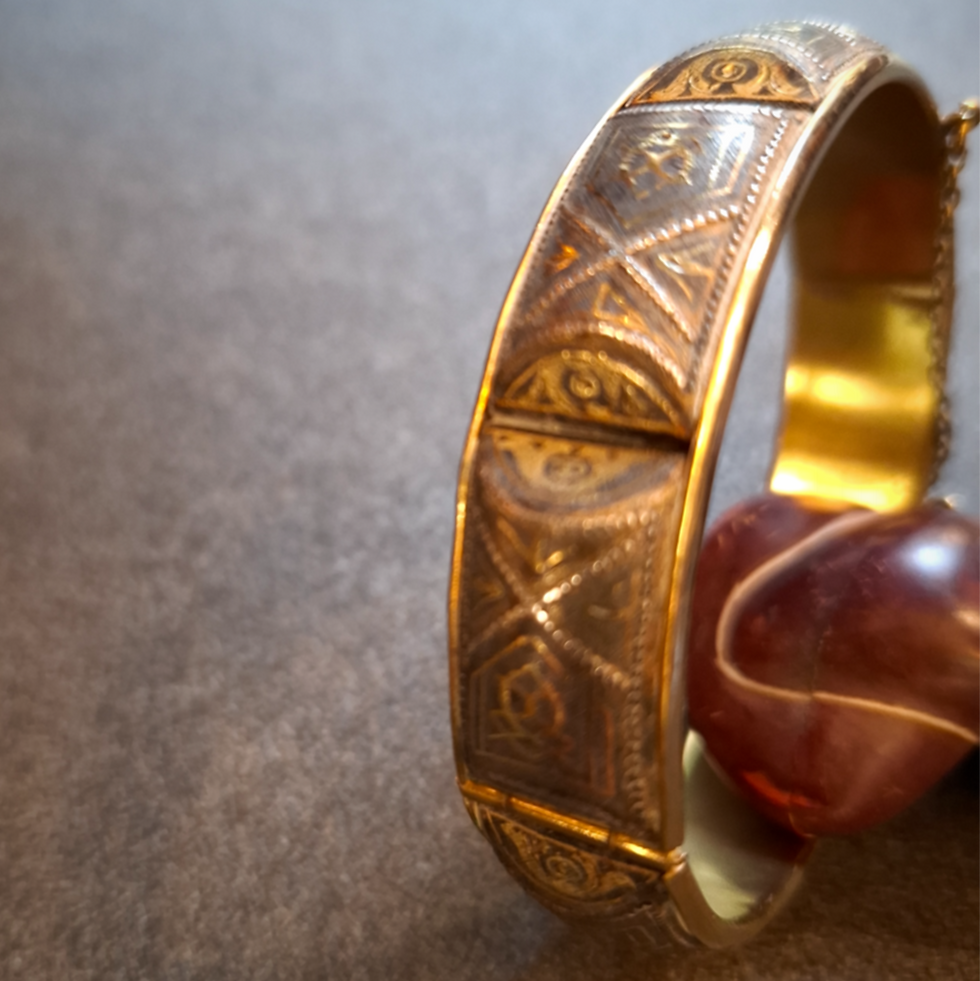 Miniature : Bracelet ciselé argent et cuivre