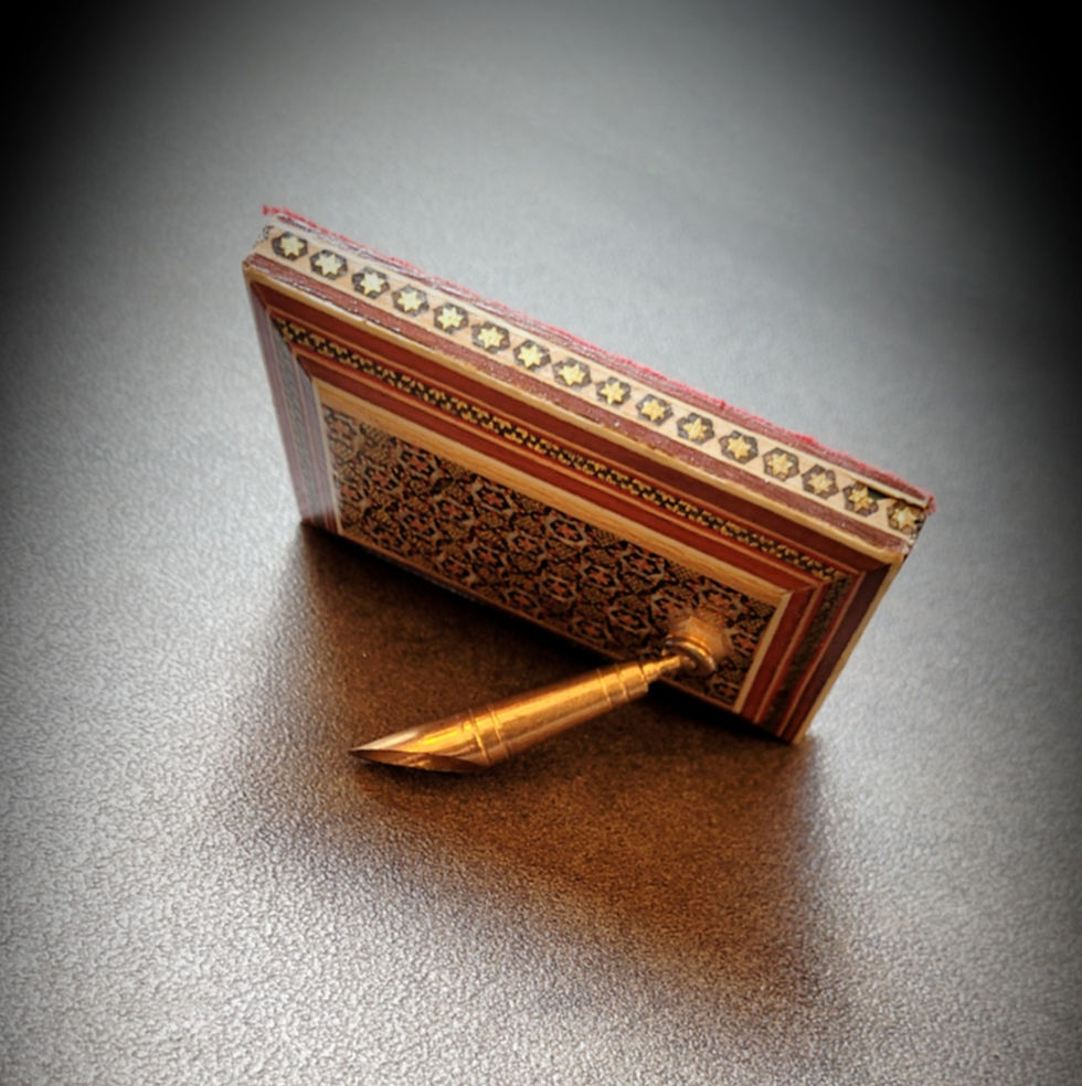 Miniature : Ancien porte stylo marqueté Iran