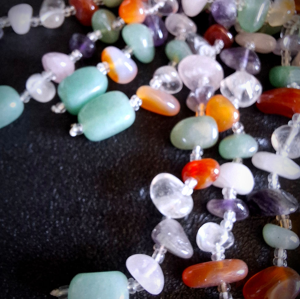 Miniature : Collier artisanal de pierres semi précieuses