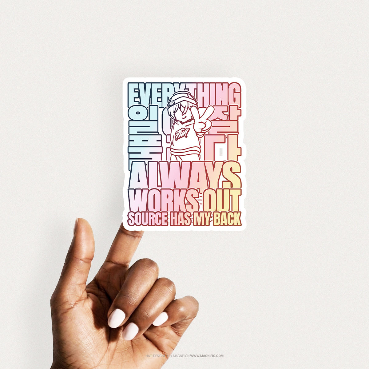 'Everything Is Always Working Out For Me' Premium Vinyl Sticker