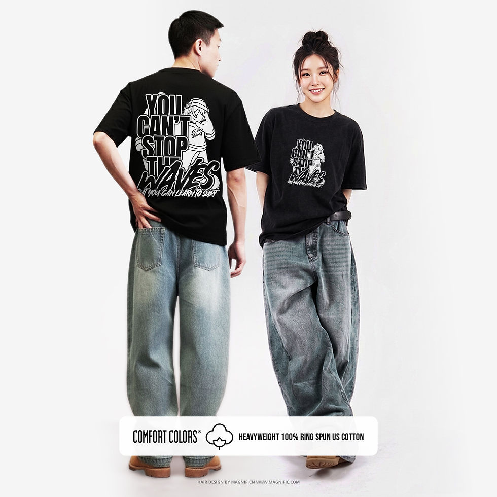 'You Can't Stop The Waves, But You Can Learn To Surf' tee