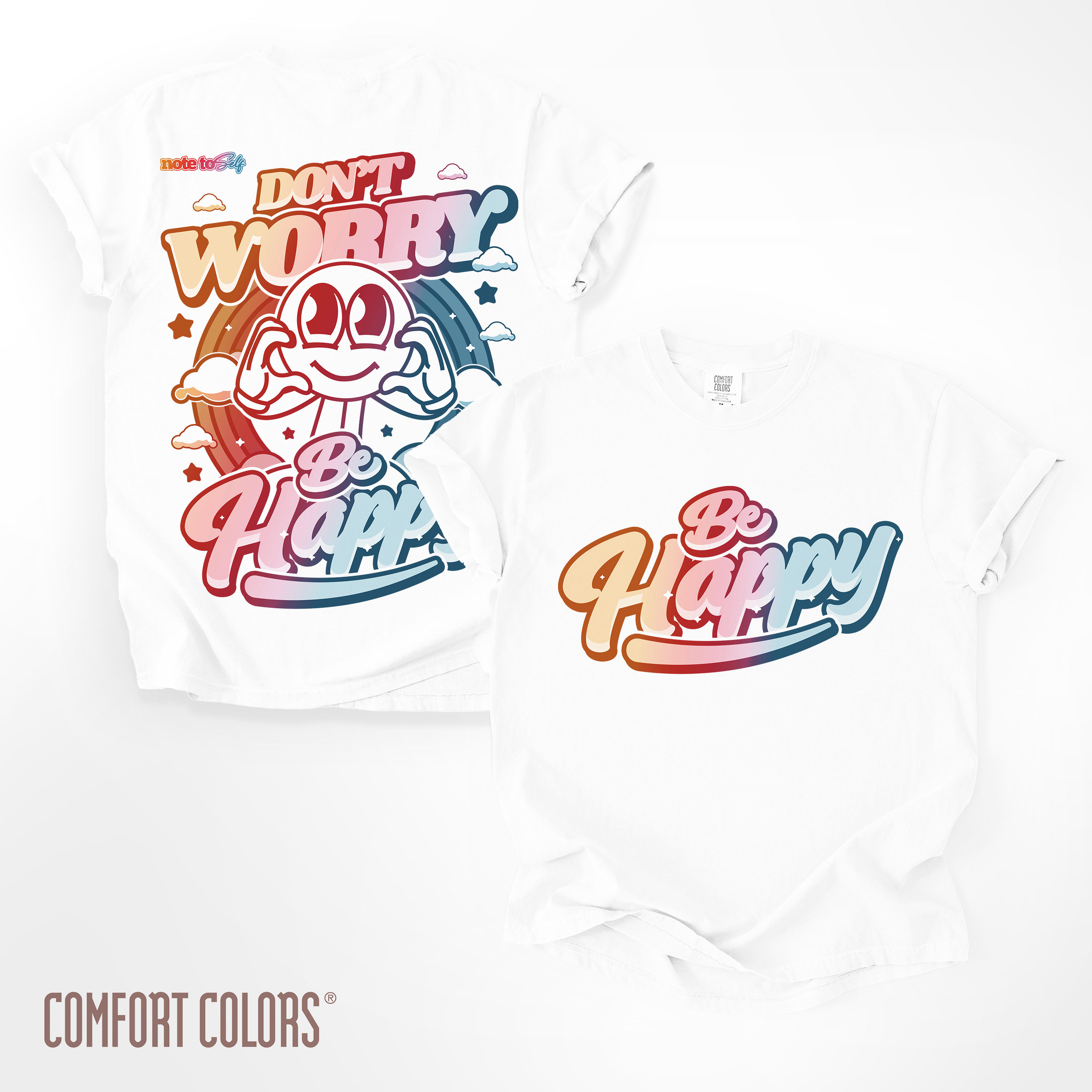 Don't Worry, Be Happy T-Shirt, Positive Vibes Apparel, Inspiring Everyday Wear