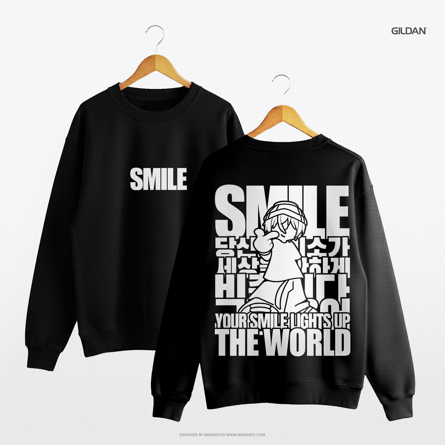 'Smile, Your Smile Lights Up The World' Crewneck Sweatshirt