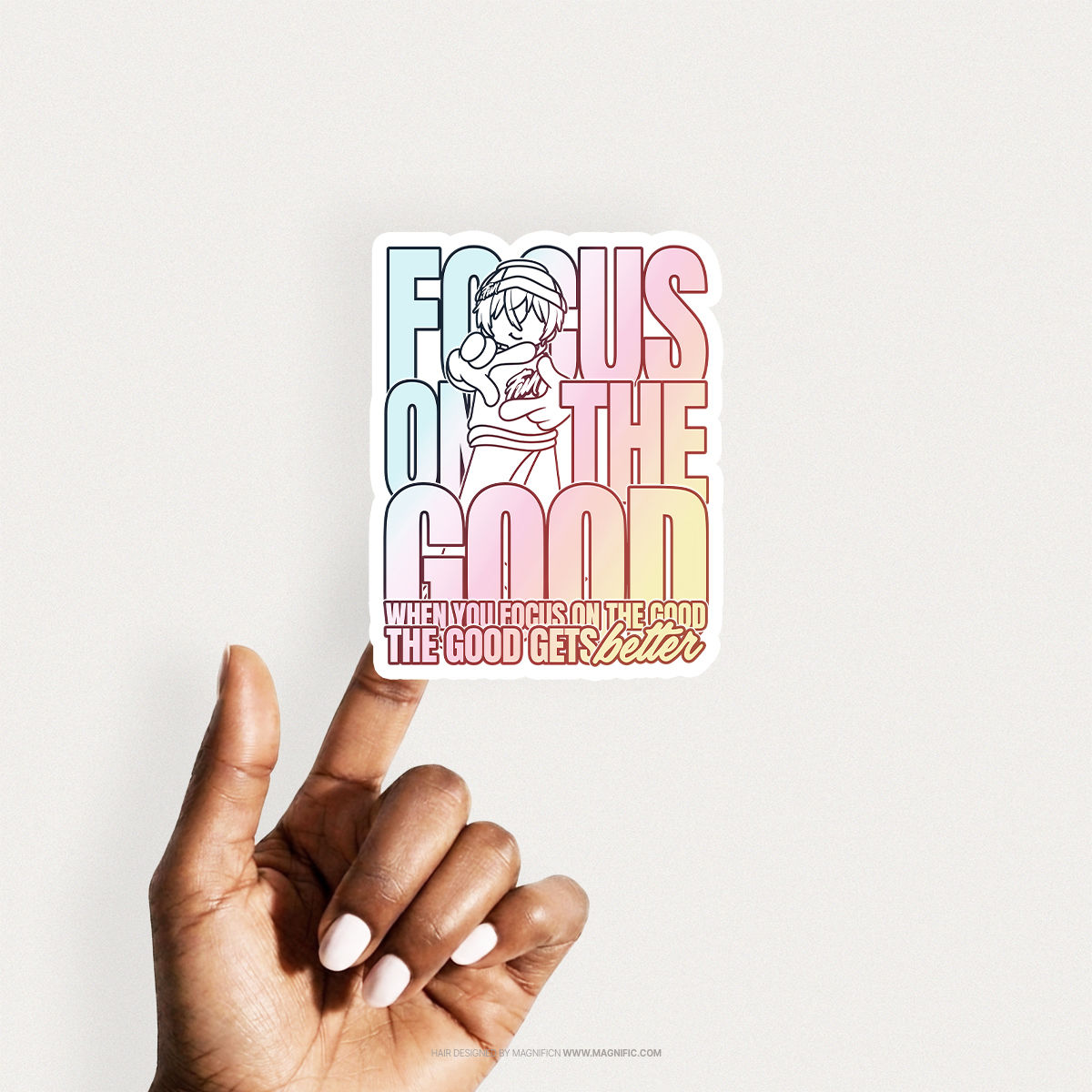 'Focus on the good the good' Abraham Hicks Vortex Sticker