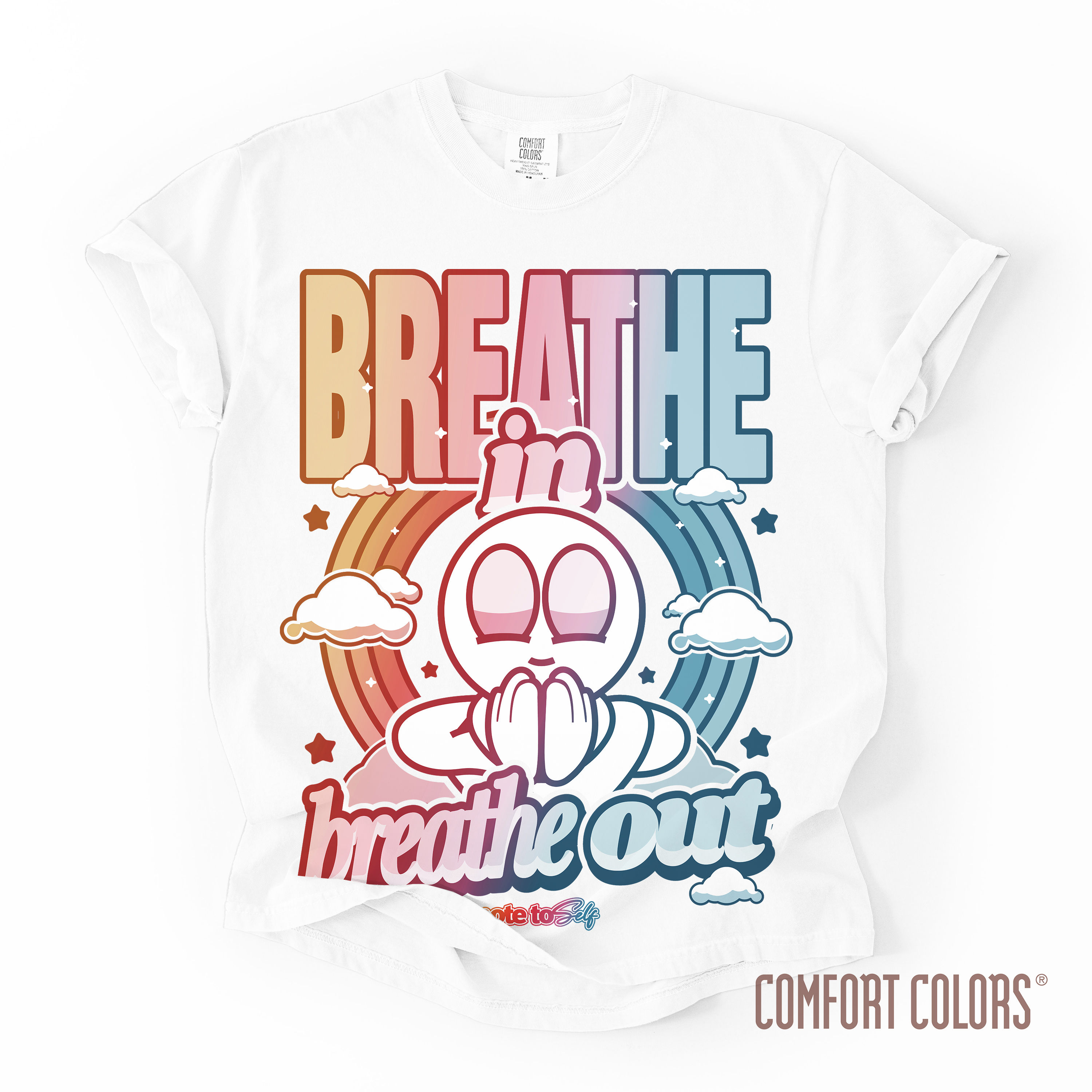 Breathe In, Breathe Out T-Shirt, Meditation, Yoga and Mindfulness Apparel