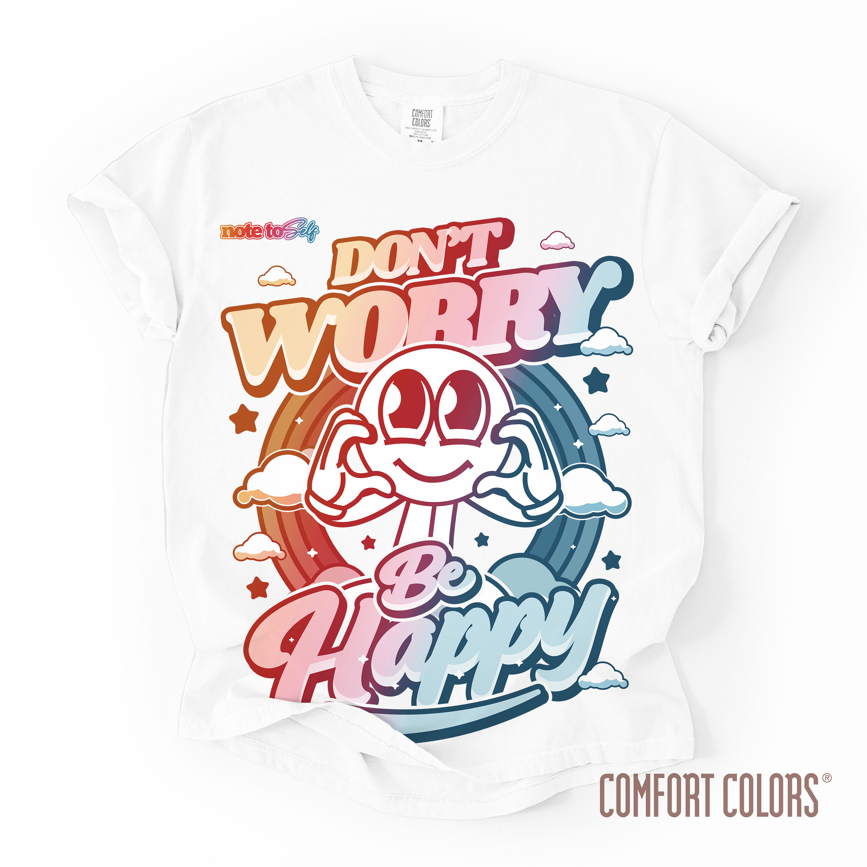 Don't Worry, Be Happy T-Shirt, Positive Vibes Apparel, Inspiring Everyday Wear