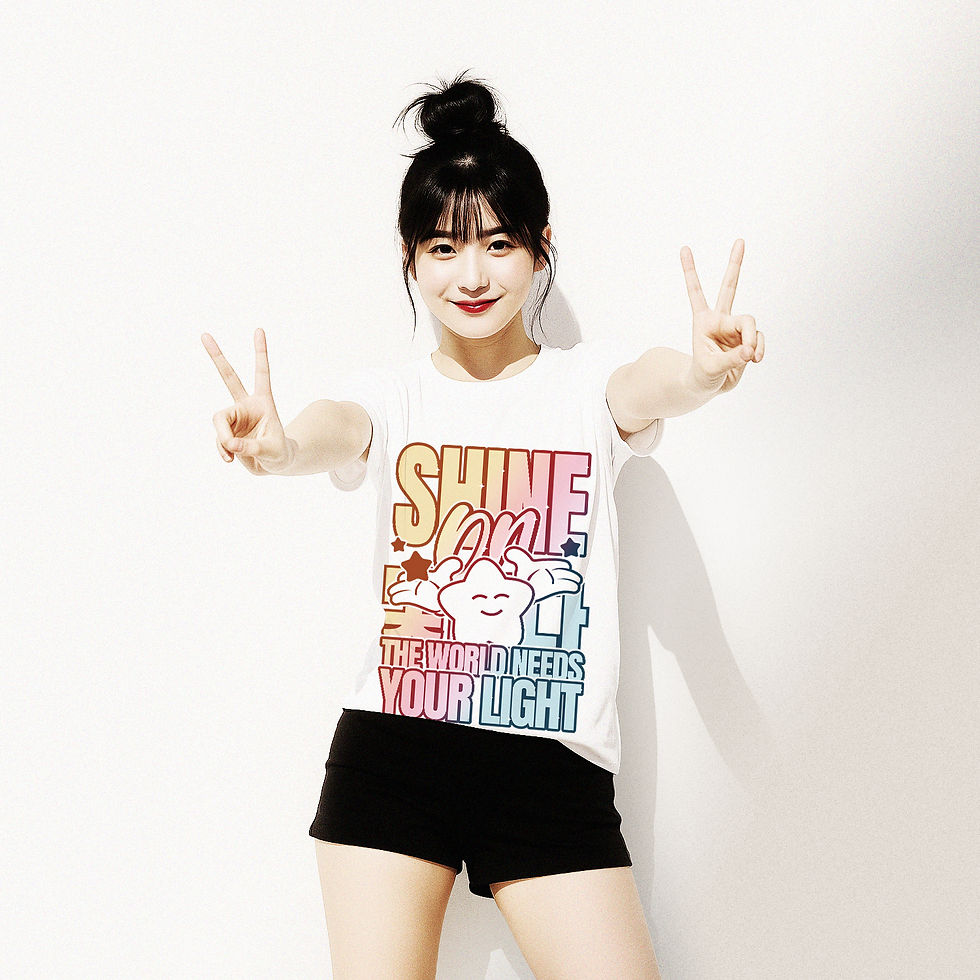 'Shine On, The world needs your light' Positive Vibes Quote Shirt