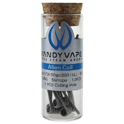 Vandy
Vape Pre-
Built Alien
26G/30G
0.280hm