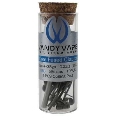 Vandy
Vape Ni80
Pre-Built
Quad Core
Fused
Clapton
24G/38G
0.220hm