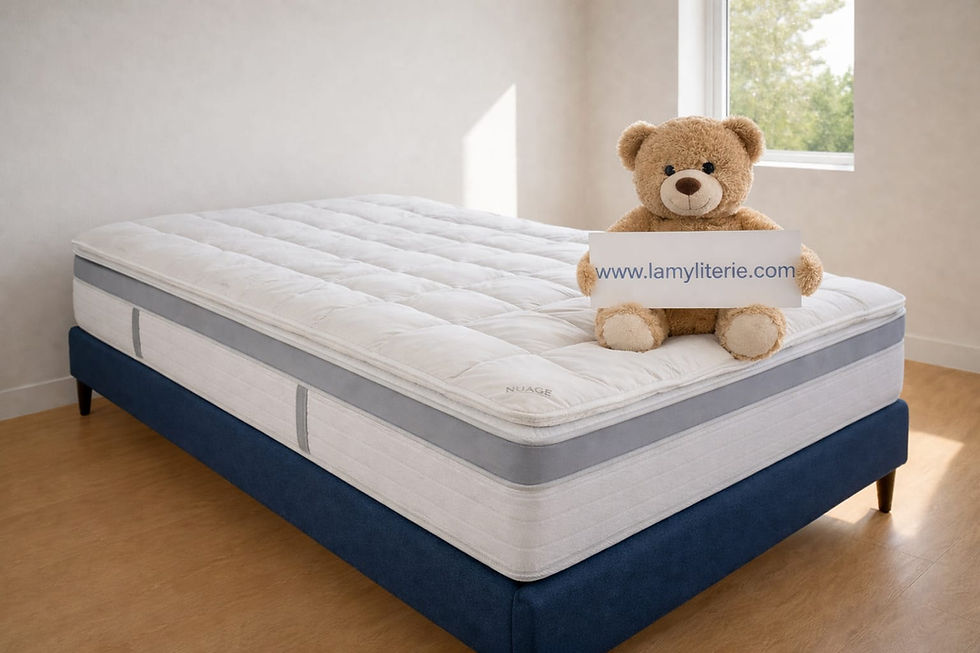 Le couchage hôtellerie OHEL et le surmatelas Nuage de LamyLiterie permettent de recréer chez soi le confort d’un hôtel de luxe. Grâce à une combinaison parfaite entre soutien et moelleux, ils transforment la qualité du sommeil et offrent une expérience premium accessible au quotidien.