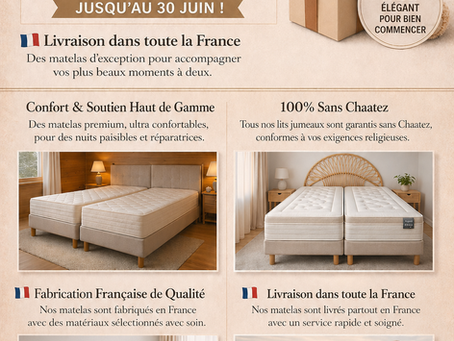 LamyLiterie propose des ensembles de literie haut de gamme, idéals pour les jeunes mariés souhaitant créer une chambre conjugale confortable et élégante. Grâce à une fabrication française de qualité, un confort optimal et une offre spéciale avec cadeau offert jusqu’au 30 juin, la marque se positionne comme un incontournable du sommeil premium. Sans oublier son ourson mascotte, symbole de douceur et de confiance.