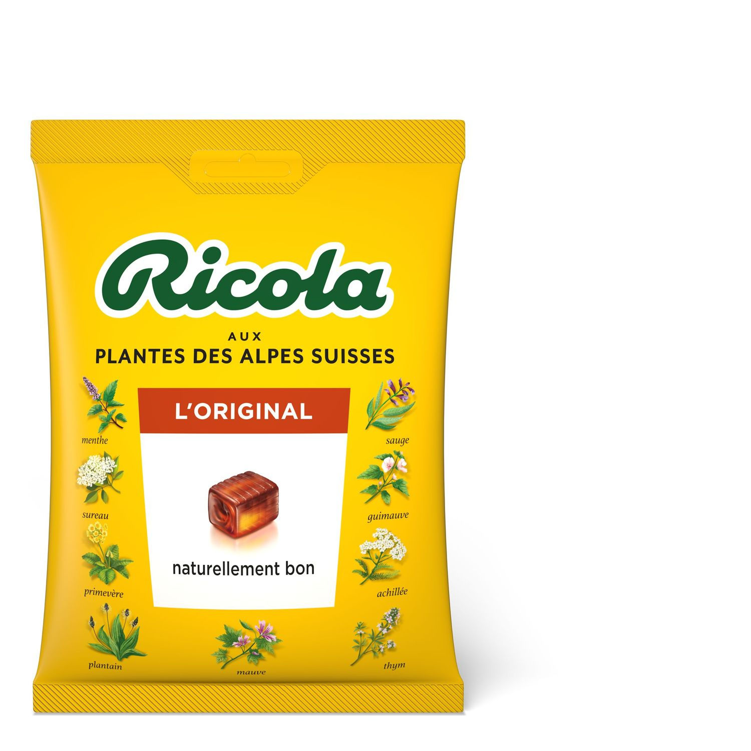 RICOLA - BONBON AUX PLANTES SANS SUCRE Sachet de 116g