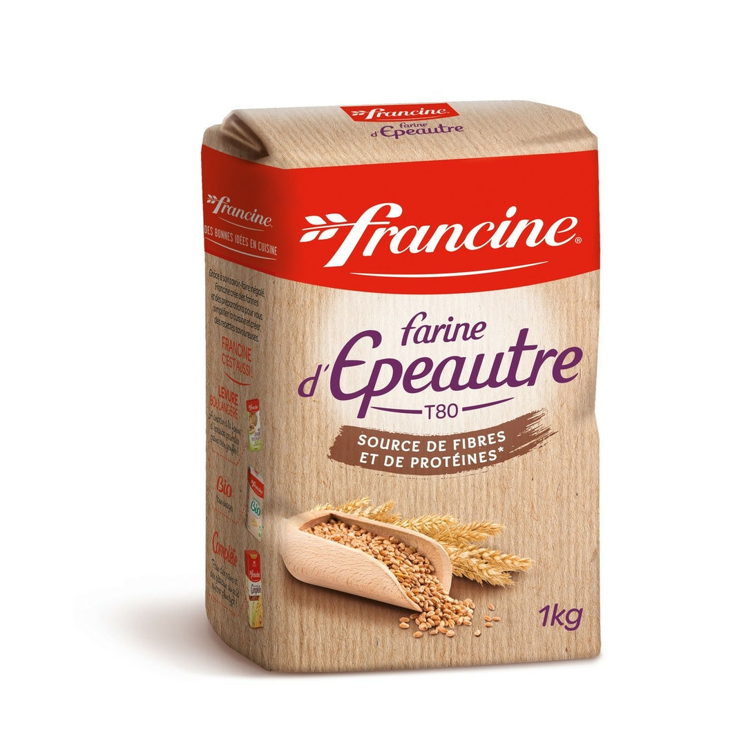 FRANCINE - FARINE D'EPEAUTRE T80 Paquet de 1kg