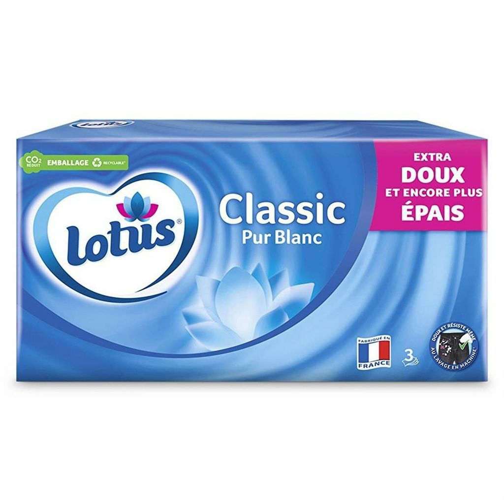 LOTUS - MOUCHOIRS BOITE CLASSIC Boite de 80 mouchoirs