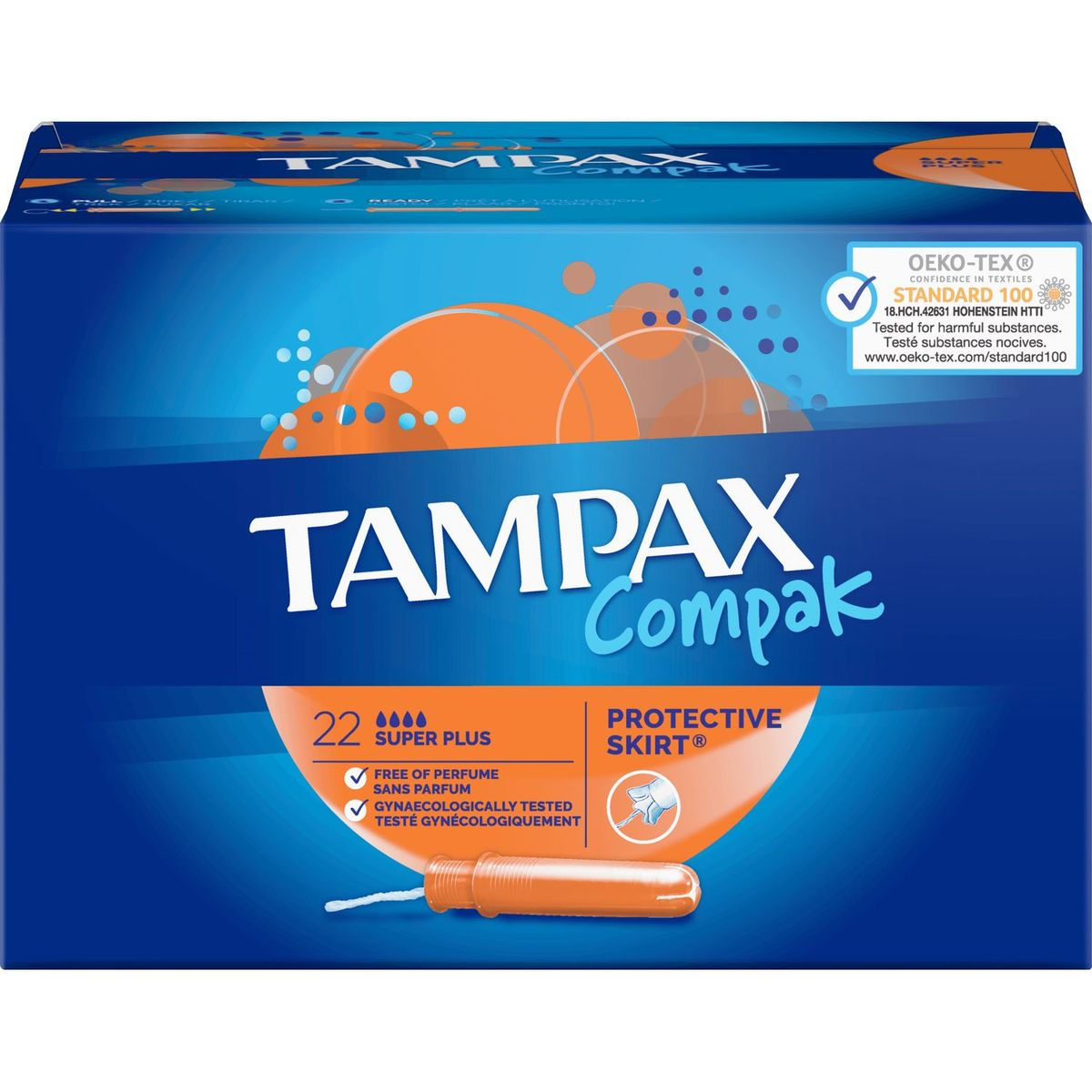 TAMPAX - TAMPONS COMPAK SUPER PLUS AVEC APPLICATEUR Boite de 22