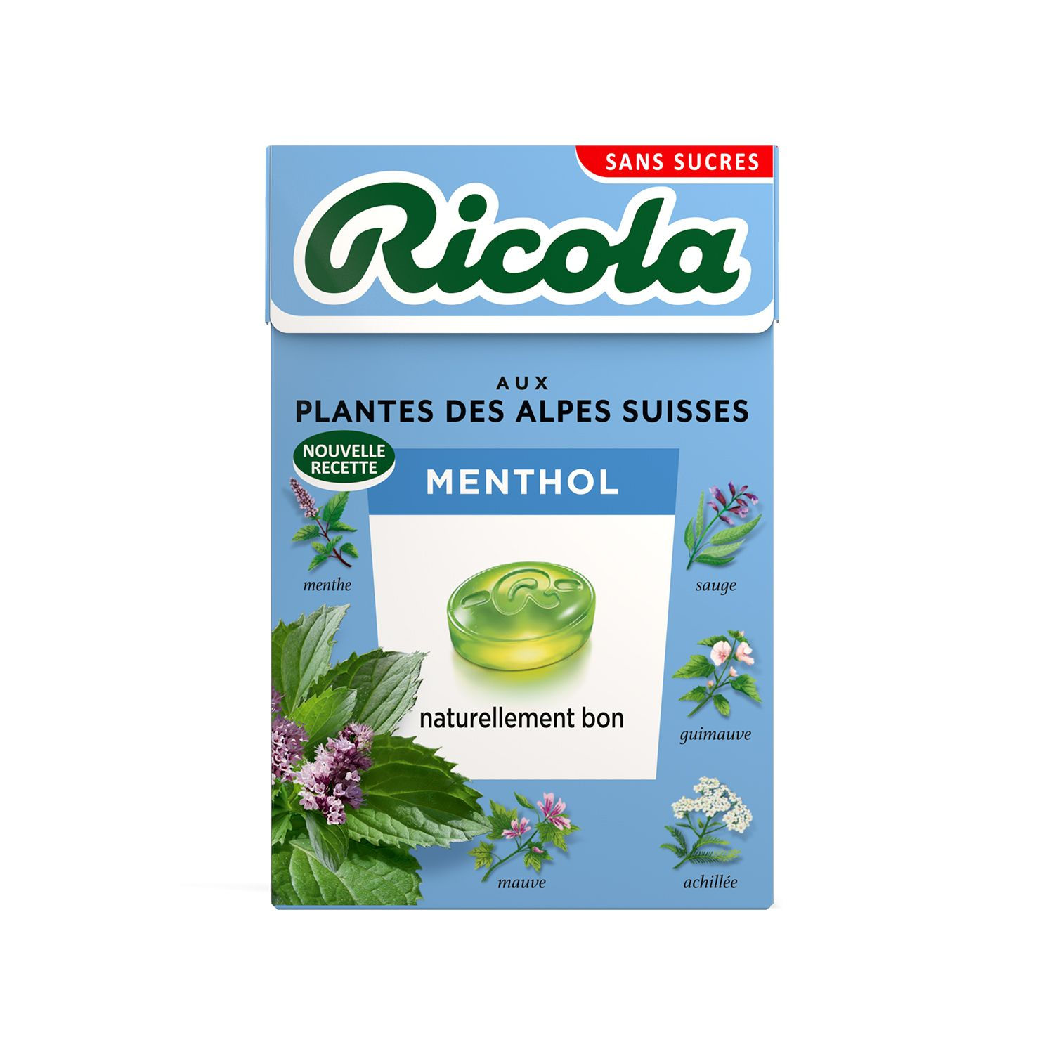 RICOLA - BONBON MENTHOL SANS SUCRE Boite de 50g