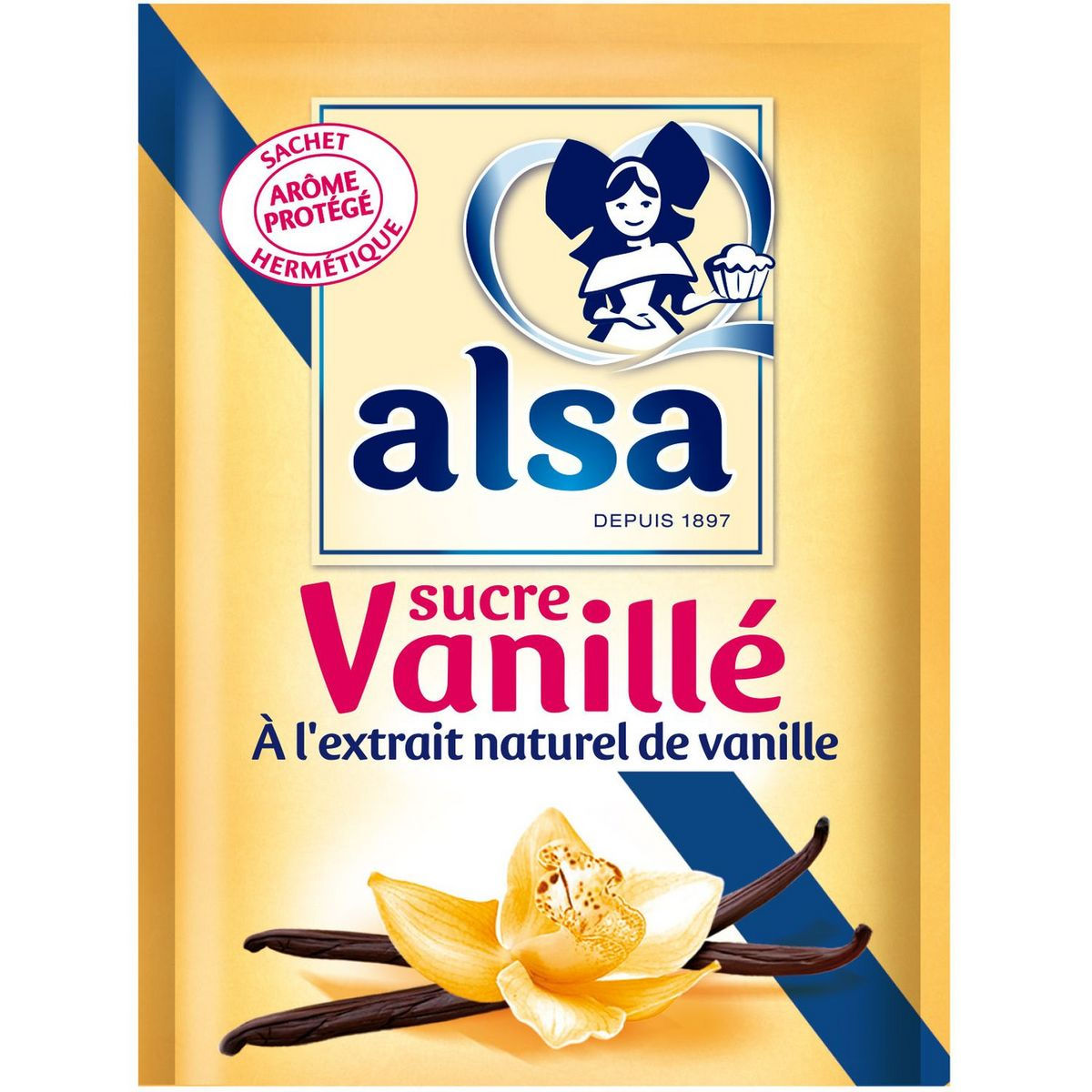 ALSA - SUCRE VANILLE EXTRAIT NATUREL DE VANILLE 12 x 7.5g