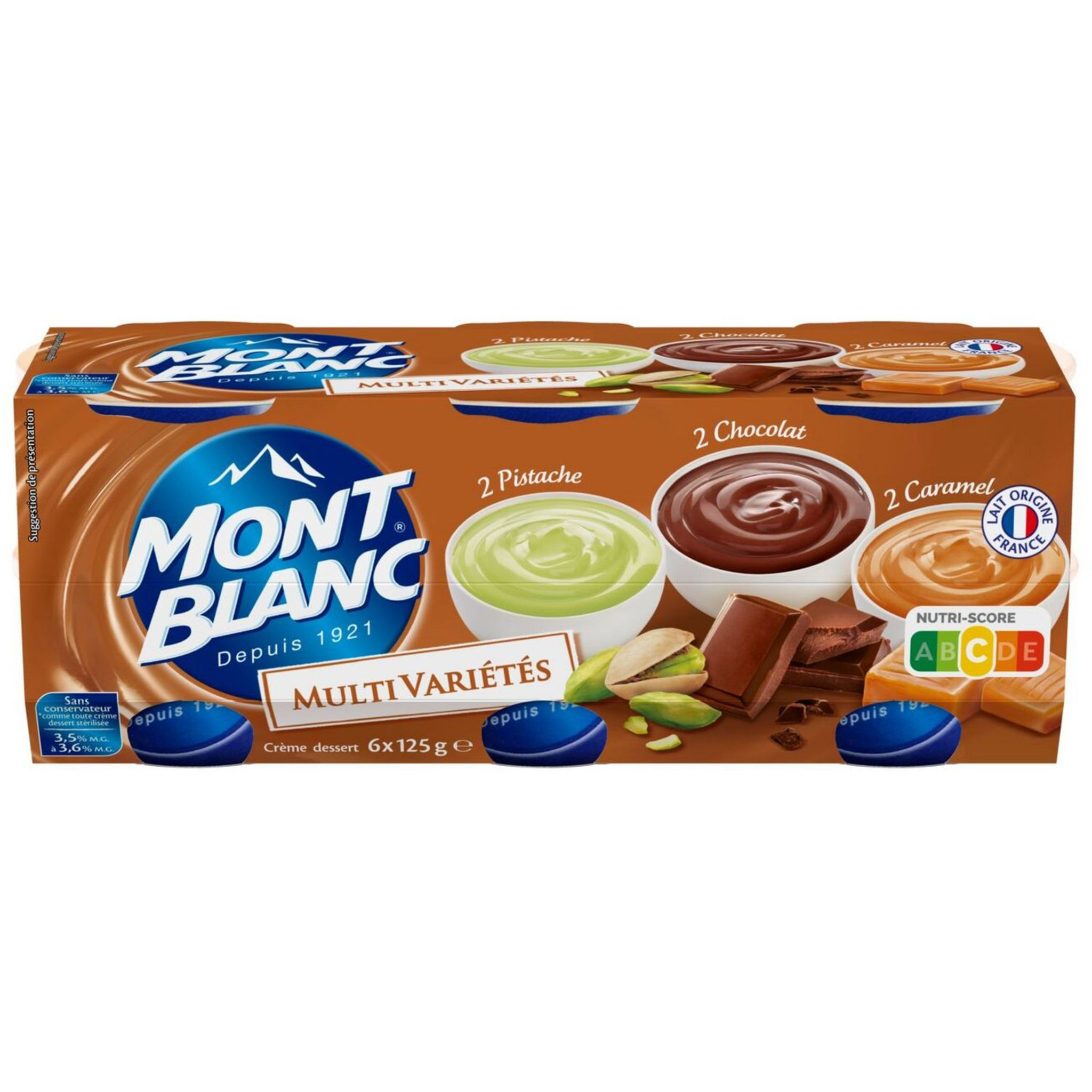 MONT BLANC - CREME DESSERT MULTIVARIETES 6 x 125g