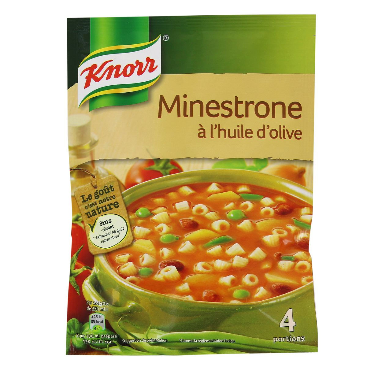 KNORR - SOUPE MINESTRONE A L'HUILE D'OLIVE Sachet de 104g