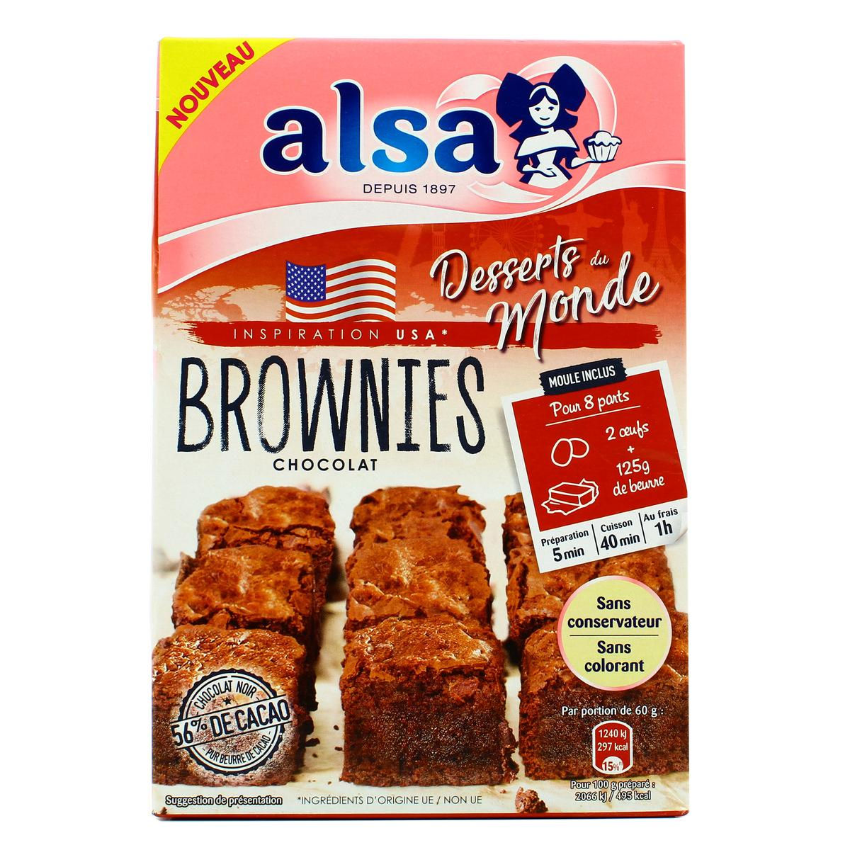 ALSA - PREPARATION POUR BROWIES Boite de 305g