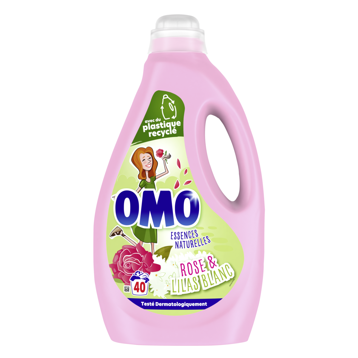 OMO - LESSIVE LIQUIDE ROSE ET LILAS BLANC Bidon de 2600 ml