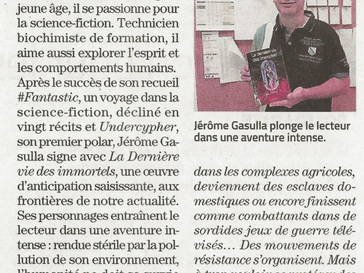 Midi-Libre aujourd'hui me fait l'honneur d'un article !