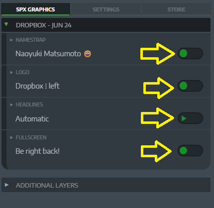 SPX for Zoom UI - main view