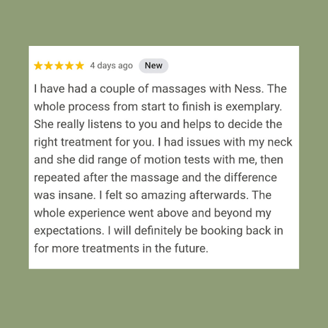 Review left by a client