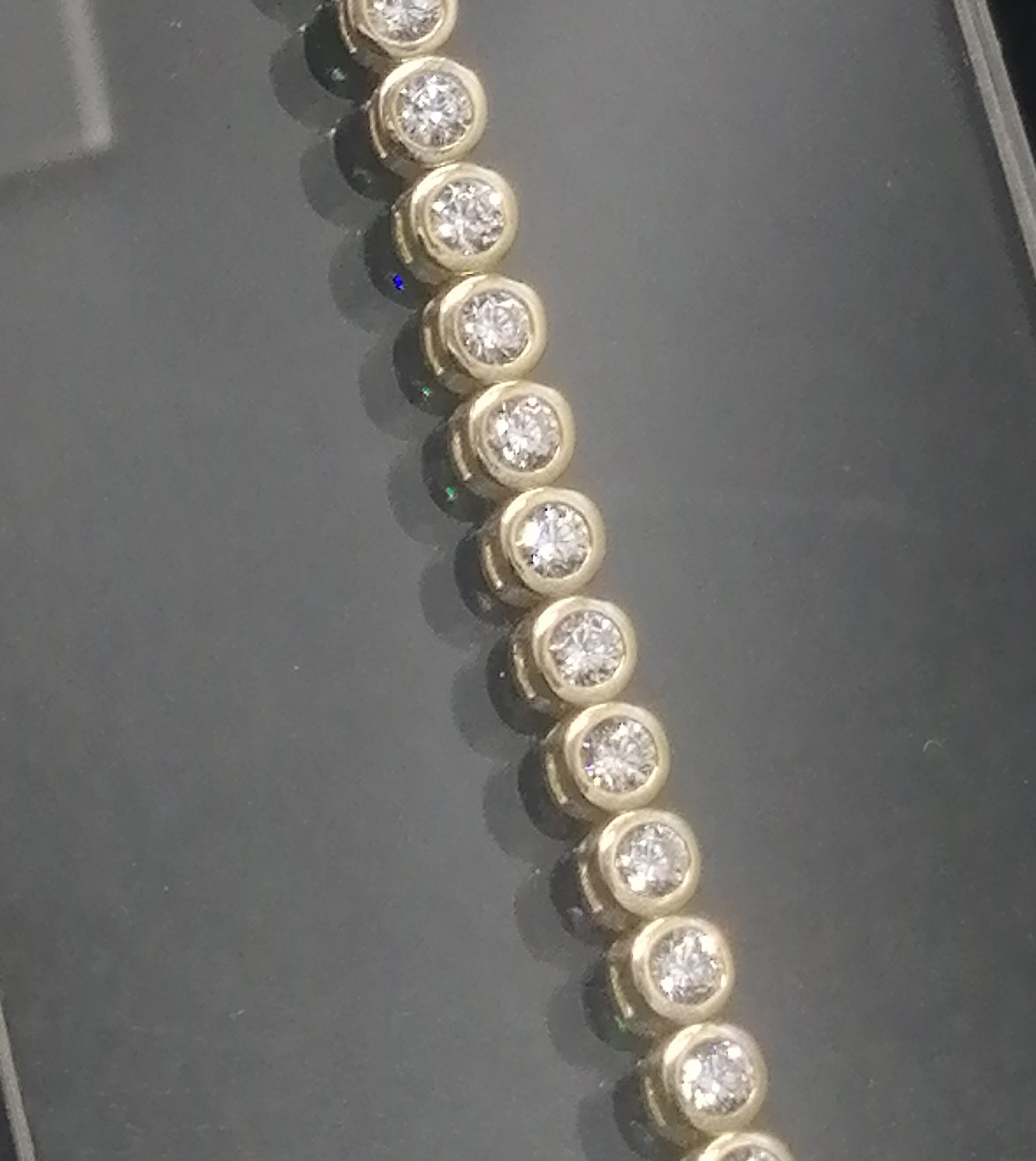 9ct Yellow Gold CZ Tennis Bracelet