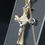 Thumbnail: 9ct Gold D/C CZ Crucifix Pendant