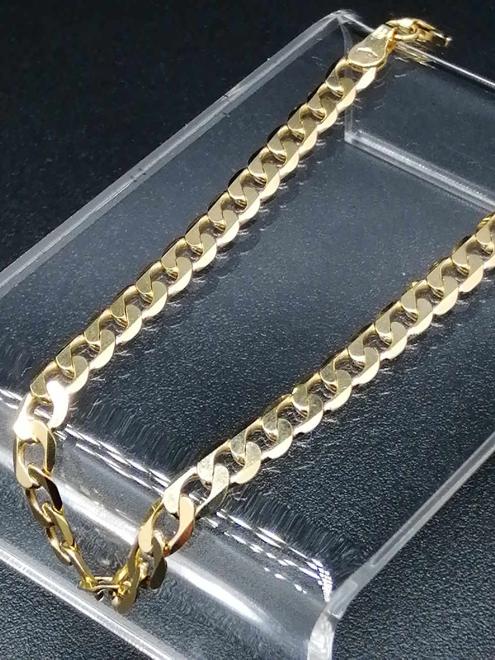 Thumbnail: 9ct Yellow Gold Curb Bracelet